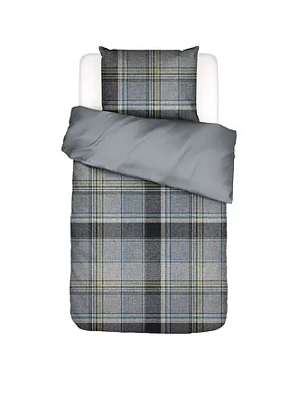 ESSENZA | Twill Bettwäsche 70x90cm / 140x220cm MEAU Basil Green | grau